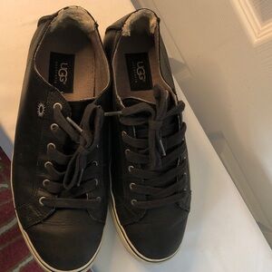 UGG Black Leather Casual Shoes
